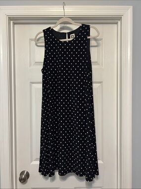 Black Polka Dot Sleeveless Dress